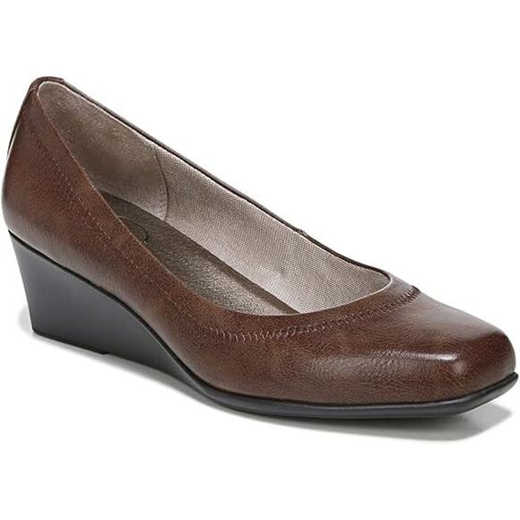 Life Stride Brown Wedge Heels - Picture 1 of 6